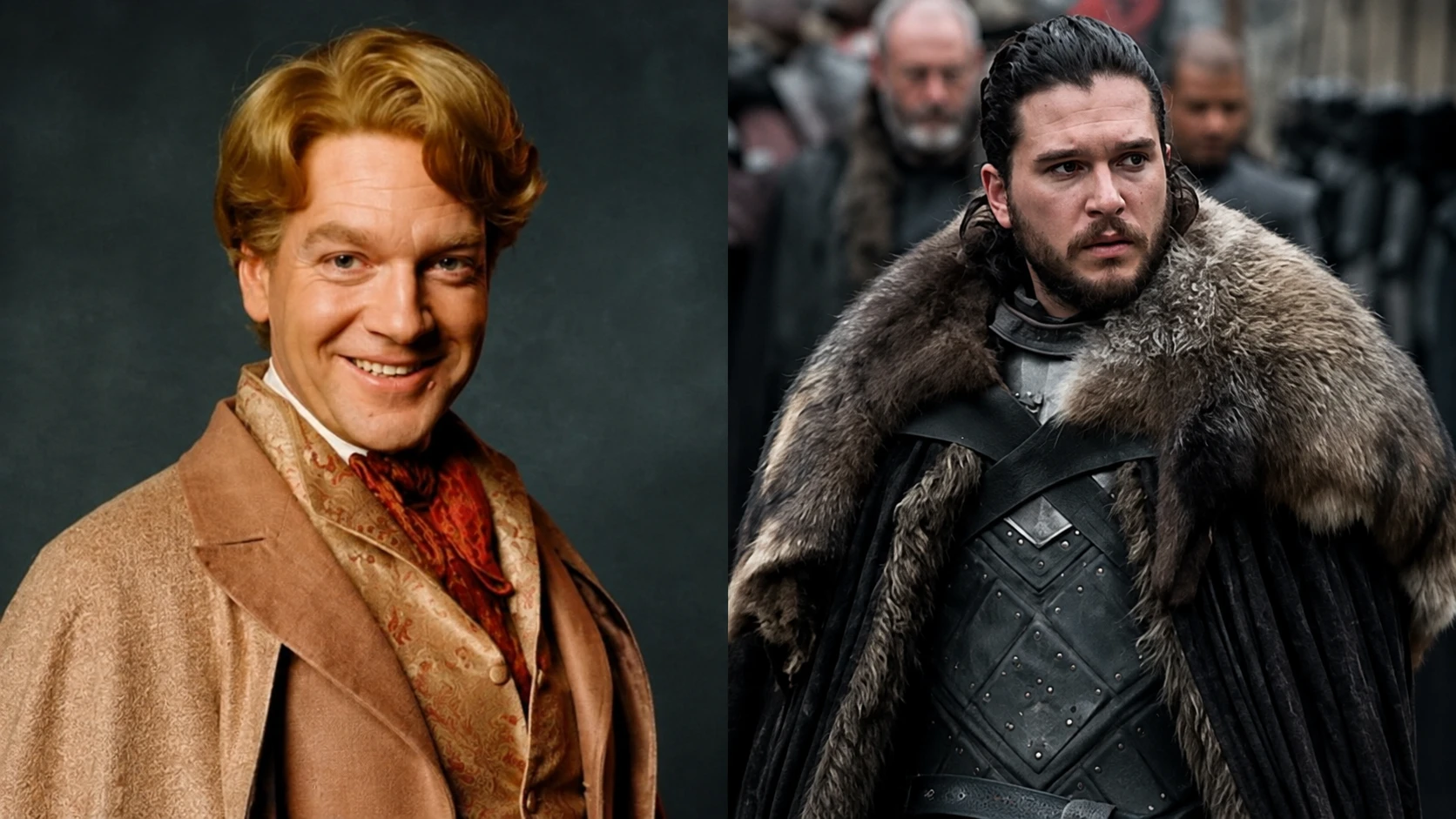 Kit Harington and Nicholas Hoult composite for HBO's Harry Potter Season 2